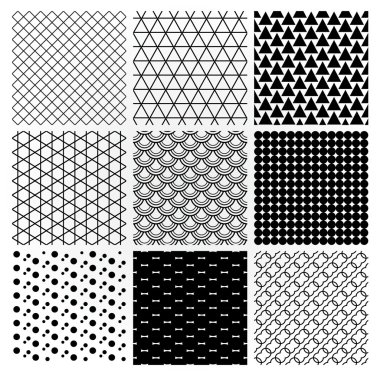Geometrik tek renkli kesintisiz arka plan desenleri