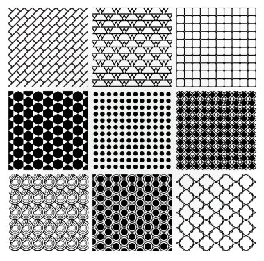 Geometrik tek renkli kesintisiz arka plan desenleri