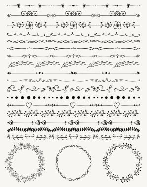 El kabataslak kesintisiz kenarlıklar, çerçeveler, bölücüler, Swirls