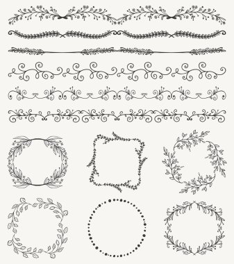 El kabataslak kesintisiz kenarlıklar, çerçeveler, bölücüler, Swirls