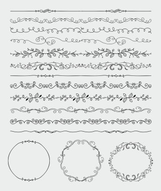 El kabataslak kesintisiz kenarlıklar, çerçeveler, bölücüler, Swirls