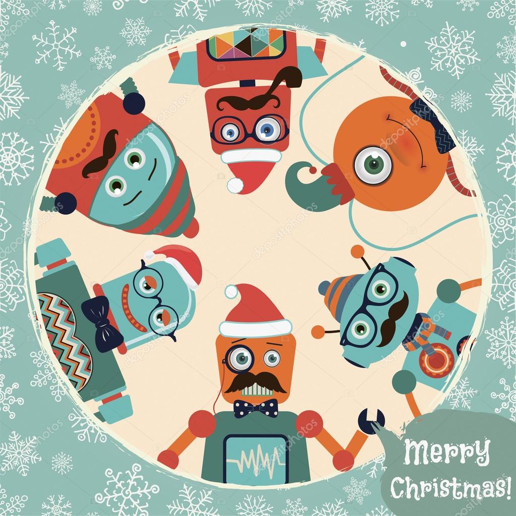 Hipster Robotsストックベクター ロイヤリティフリーhipster Robotsイラスト Depositphotos