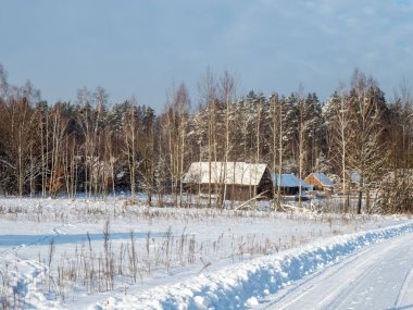 Ormandaki küçük bir köy. Kışın Bialowieza 'da saklanır.