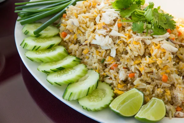 Crab Fried Rice Fried Rice Thai Cuisine Style Thailan — Stock Photo, Image