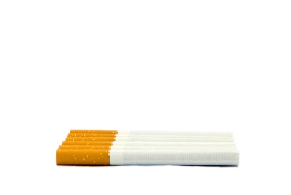 Sigaret Witte Geïsoleerde Achtergrond Sigaar — Stockfoto