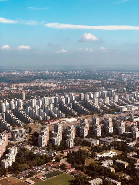 Belgrado Capital Sérvia Vista Panorâmica Aérea — Fotografia de Stock