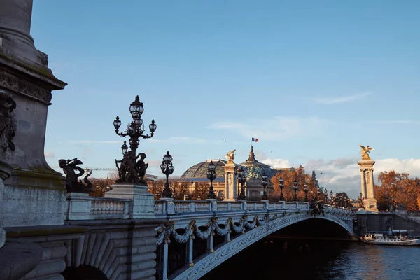 Pont Alexandre Iii Sekwaną Paryż Francja — Zdjęcie stockowe