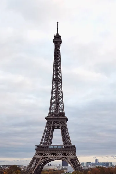 Eiffelturm Vom Trocadero Platz Aus Gesehen Paris Frankreich — Stockfoto