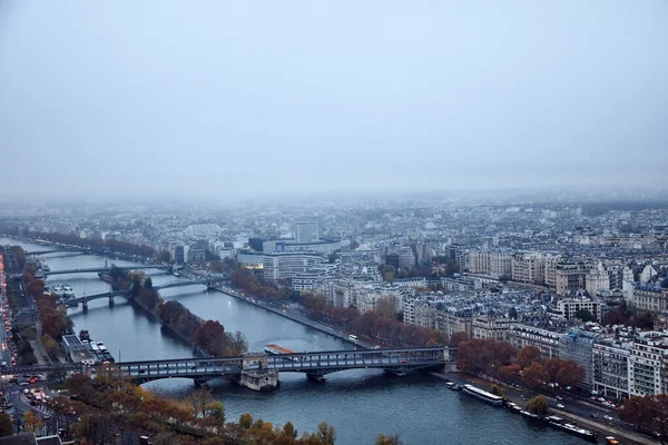 Kilátás Párizsra Panoráma Eiffel Toronyból — Stock Fotó