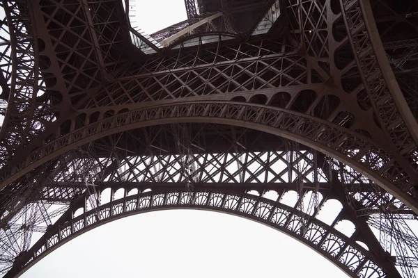 Eiffeltornet Detalj Järn Konstruktion Paris Frankrike — Stockfoto