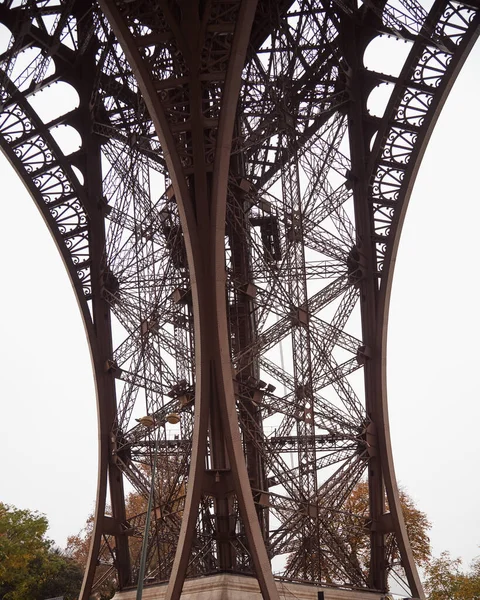 Eiffel Torony Részlet Vas Konstrukció Párizs Franciaország — Stock Fotó