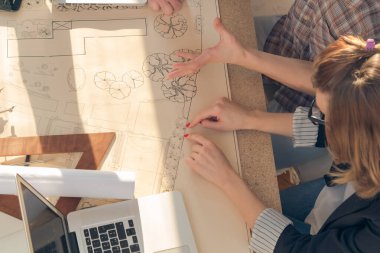 Üç meslektaşım bir proje üzerinde çalışıyor..