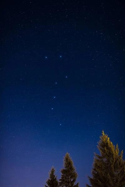 Sterne Der Milchstraße Und Sternenhimmel Mit Langzeitbelichtung Von Einem Abgelegenen — Stockfoto