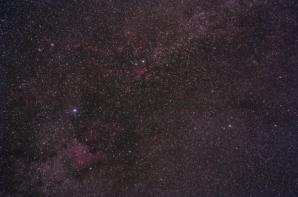 Nebulosa América Norte Láctea Fotografada Com Longa Exposição Através Telescópio — Fotografia de Stock