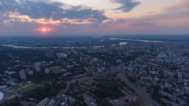 Sırbistan 'ın başkenti Belgrad' ın insansız hava aracı görünümü.