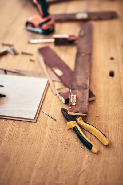 Handyman Miscellaneous Tools Fixing Furniture Various Things — Stock Photo, Image