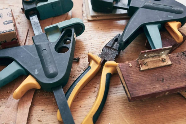 Ferramentas Diversas Handyman Para Fixação Móveis Várias Coisas — Fotografia de Stock