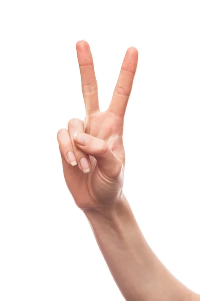 Two fingers on white background — Stock Photo, Image