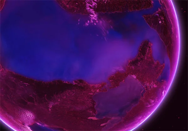 Extraterrestrial purple planet — Stock Photo, Image