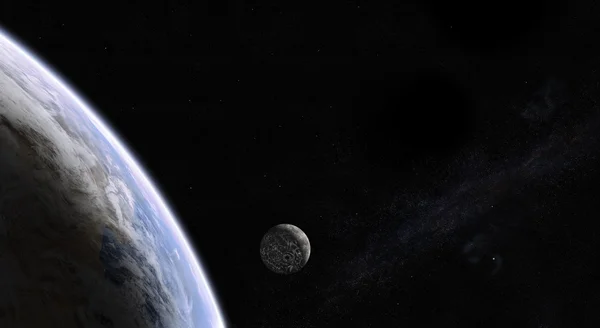 Uzayda yükselen Moon