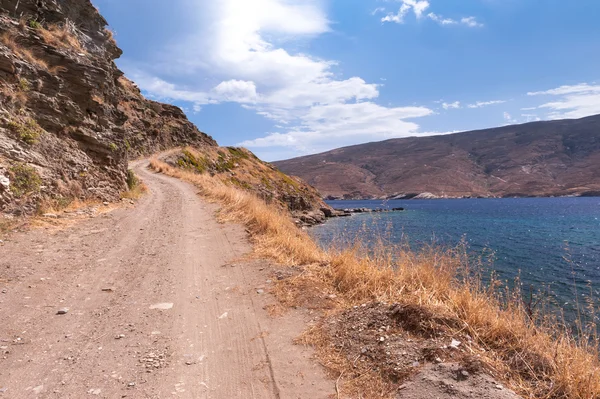 Coastal road in Greece — Stock Photo, Image