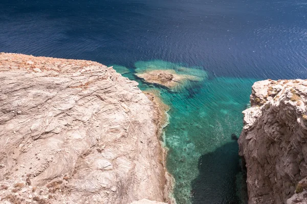 Vista costiera sull'isola di Andros — Foto Stock