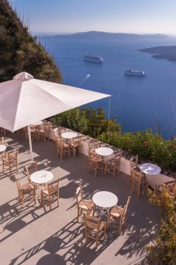 Görünüm Caldera, Santorini, Yunanistan