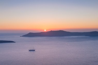 Günbatımı üzerinde Caldera, Santorini
