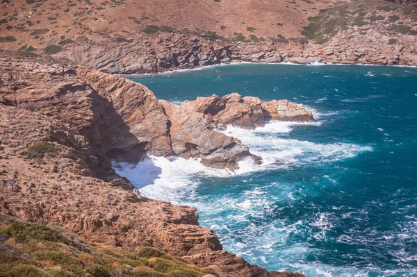 Colpi costieri dell'isola di Andros in Grecia — Foto Stock