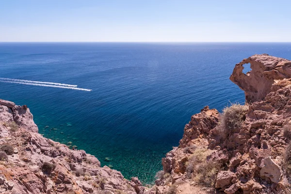 Zeezicht op Santorini eiland — Stockfoto