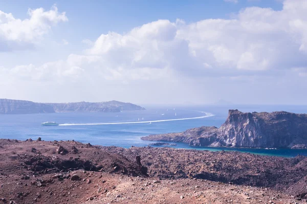 Nea Kameni volcanic island — Stock Photo, Image