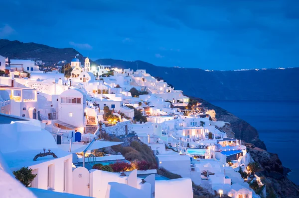 Noite santorini — Fotografia de Stock