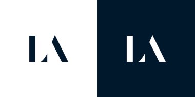 Soyut LA logosu. Bu logo, yaratıcı bir şekilde soyut yazı karakterine sahip. Hangi şirket ya da markanın başlattığı bu başlangıç noktası için uygun olacaktır.