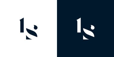 Soyut LS harfi logosu. Bu logo, yaratıcı bir şekilde soyut yazı karakterine sahip. Hangi şirket ya da markanın başlattığı bu başlangıç noktası için uygun olacaktır.