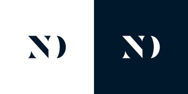 Soyut ND logosu. Bu logo, yaratıcı bir şekilde soyut yazı karakterine sahip. Hangi şirket veya markanın başlaması uygun olacaktır.