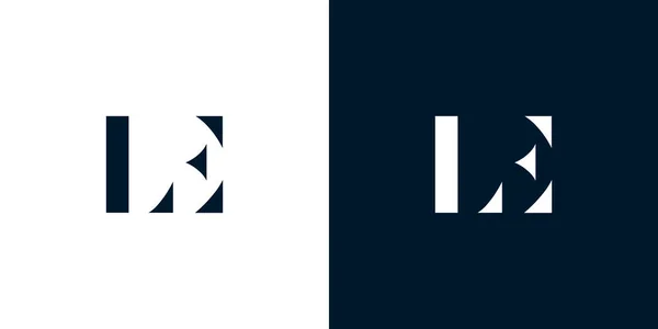 Soyut bir LE logosu. Bu logo, yaratıcı bir şekilde soyut yazı karakterine sahip. Hangi şirket ya da markanın başlattığı bu başlangıç noktası için uygun olacaktır.
