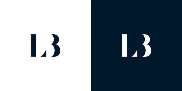 Soyut LB logosu. Bu logo, yaratıcı bir şekilde soyut yazı karakterine sahip. Hangi şirket ya da markanın başlattığı bu başlangıç noktası için uygun olacaktır.