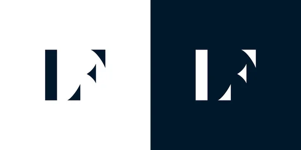 Soyut LF logosu. Bu logo, yaratıcı bir şekilde soyut yazı karakterine sahip. Hangi şirket ya da markanın başlattığı bu başlangıç noktası için uygun olacaktır.