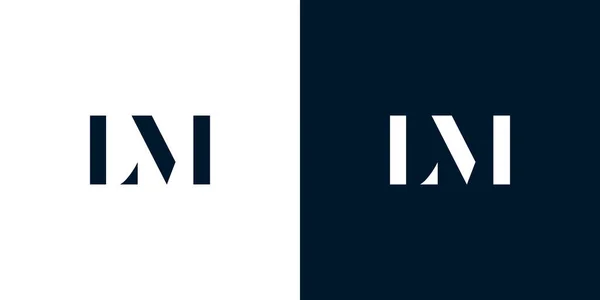 Soyut LM logosu. Bu logo, yaratıcı bir şekilde soyut yazı karakterine sahip. Hangi şirket ya da markanın başlattığı bu başlangıç noktası için uygun olacaktır.