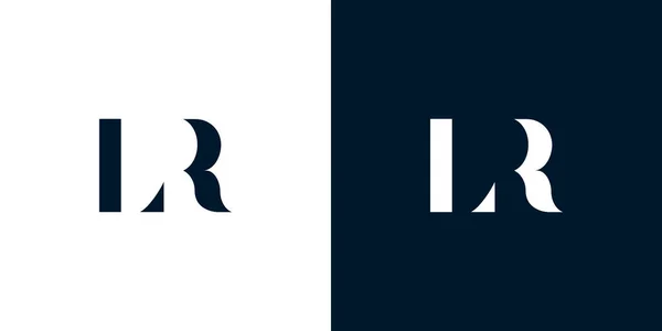 Soyut LR logosu. Bu logo, yaratıcı bir şekilde soyut yazı karakterine sahip. Hangi şirket ya da markanın başlattığı bu başlangıç noktası için uygun olacaktır.