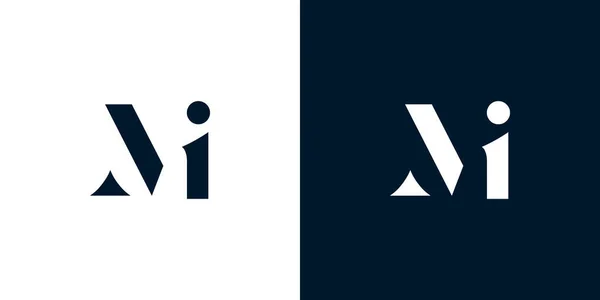 Soyut harf MI logosu. Bu logo, yaratıcı bir şekilde soyut yazı karakterine sahip. Hangi şirket ya da markanın başlattığı bu başlangıç noktası için uygun olacaktır.