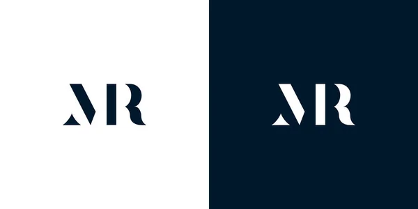 Soyut harf MR logosu. Bu logo, yaratıcı bir şekilde soyut yazı karakterine sahip. Hangi şirket ya da markanın başlattığı bu başlangıç noktası için uygun olacaktır.