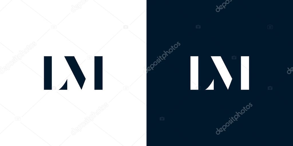 Abstract letter LM logo. This logo incorporate with abstract typeface in the creative way.It will be suitable for which company or brand name start those initial