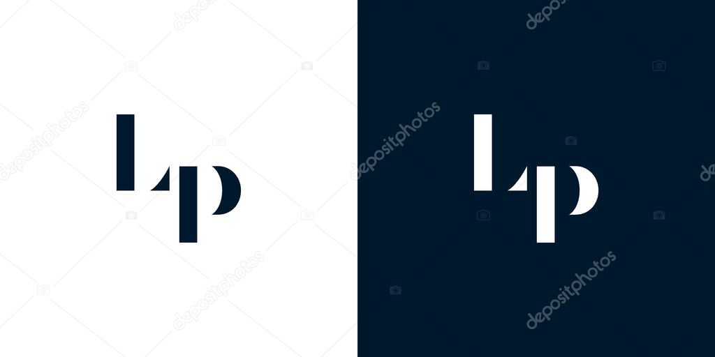Abstract letter LP logo. This logo incorporate with abstract typeface in the creative way.It will be suitable for which company or brand name start those initial