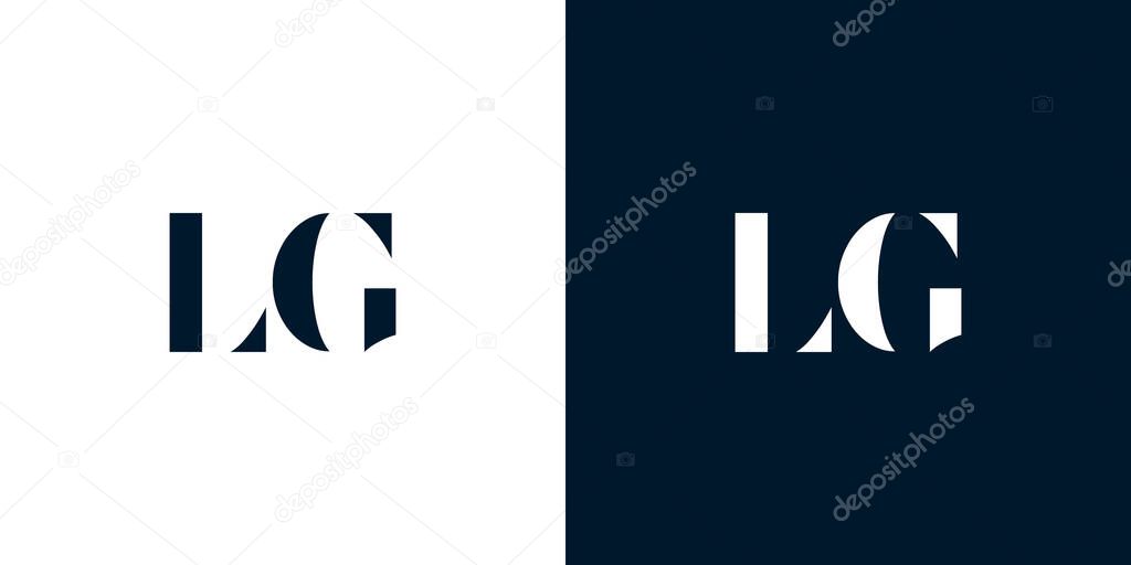 Abstract letter LG logo. This logo incorporate with abstract typeface in the creative way.It will be suitable for which company or brand name start those initial