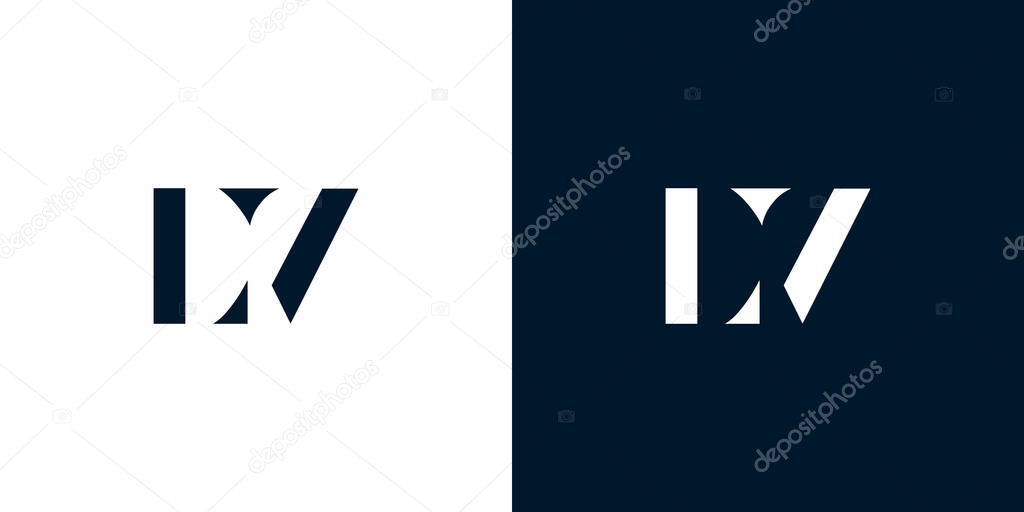 Abstract letter LV logo. This logo incorporate with abstract typeface in the creative way.It will be suitable for which company or brand name start those initial