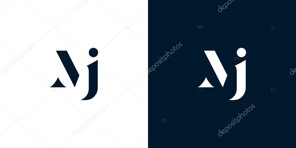 Abstract letter MJ logo. This logo incorporate with abstract typeface in the creative way.It will be suitable for which company or brand name start those initial