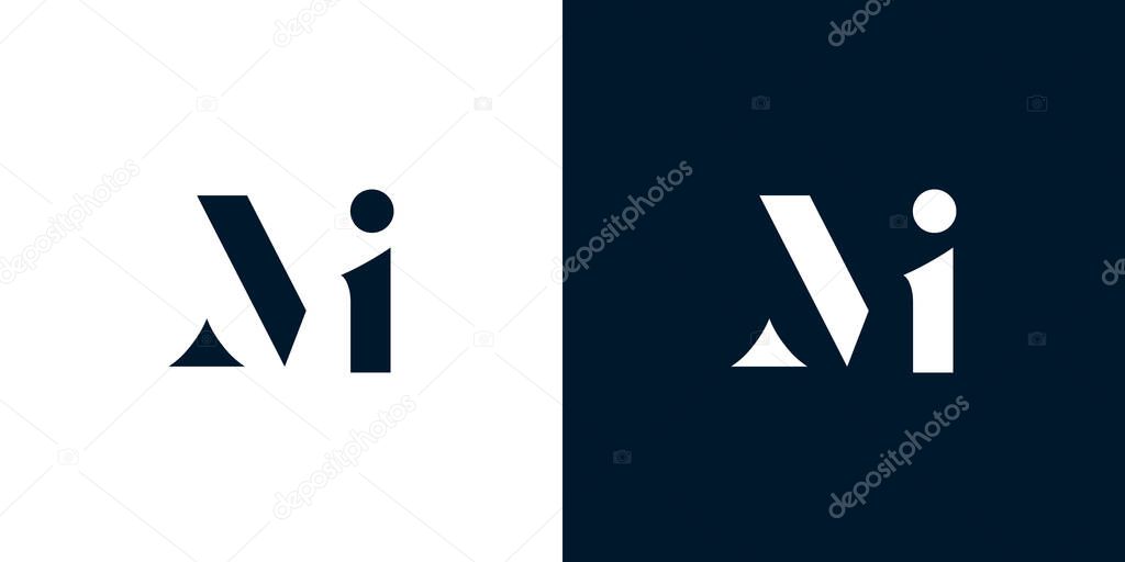 Abstract letter MI logo. This logo incorporate with abstract typeface in the creative way.It will be suitable for which company or brand name start those initial