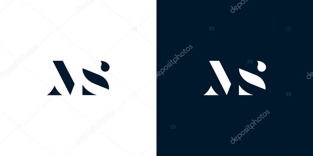 Abstract letter MS logo. This logo incorporate with abstract typeface in the creative way.It will be suitable for which company or brand name start those initial
