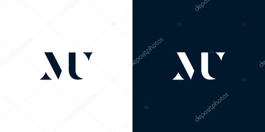 Abstract letter MU logo. This logo incorporate with abstract typeface in the creative way.It will be suitable for which company or brand name start those initial